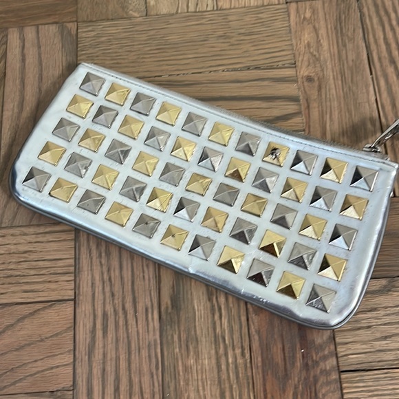 Marc by Marc Jacobs silver studded purse handbag evening - Picture 3 of 8